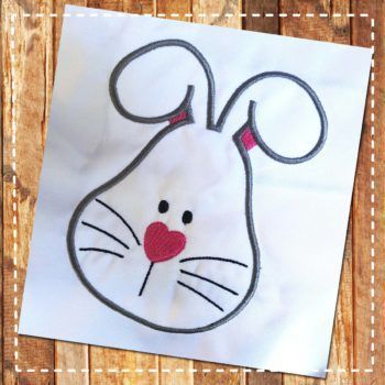 rabbit applique embroidery design