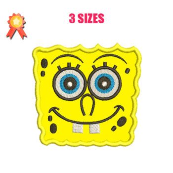 spongeBob applique embroidery design