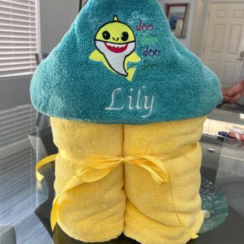 baby shark embroidery design