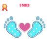 Baby Feet Applique Machine Embroidery Design