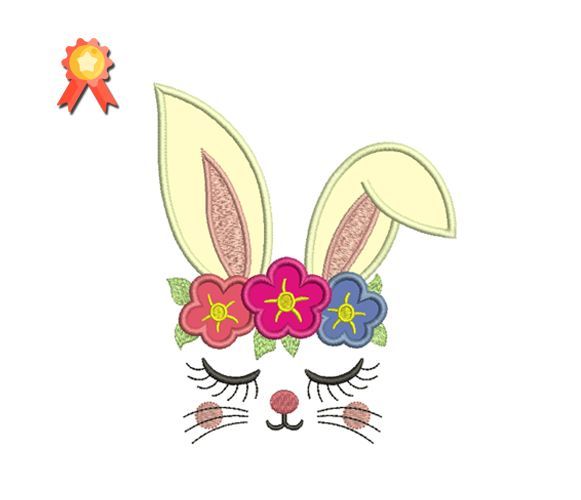 Bunny Ears Machine Embroidery Design