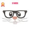 Bunny With Glasses Machine Embroidery Design