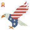 Patriotic Eagle Machine Embroidery Design