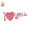 I Love You Machine Embroidery Design