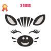 Zebra Machine Embroidery Design