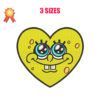 SpongeBob Heart Machine Embroidery Design