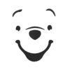 Winnie Pooh Face Machine Embroidery Design