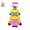 Girl Minion Machine Embroidery Design