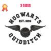 Hogwarts Quidditch Machine Embroidery Design