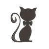Cat With Bow Machine Embroidery Design