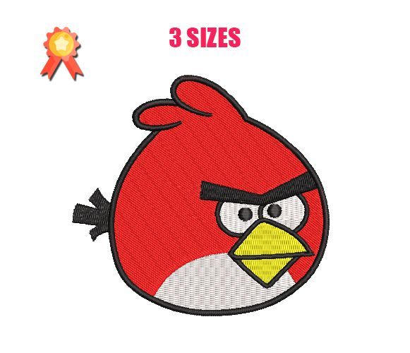 Red - Angry Birds Machine Embroidery Design