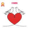 Heart Dove Machine Embroidery Design