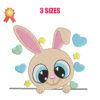 Peek a boo Bunny Machine Embroidery Design