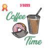 Coffee Time Machine Embroidery Design