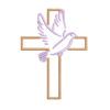 Dove With Cross Machine Embroidery Design