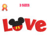 Love Mickey Machine Embroidery Design