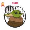 Baby Yoda 4 Machine Embroidery Design