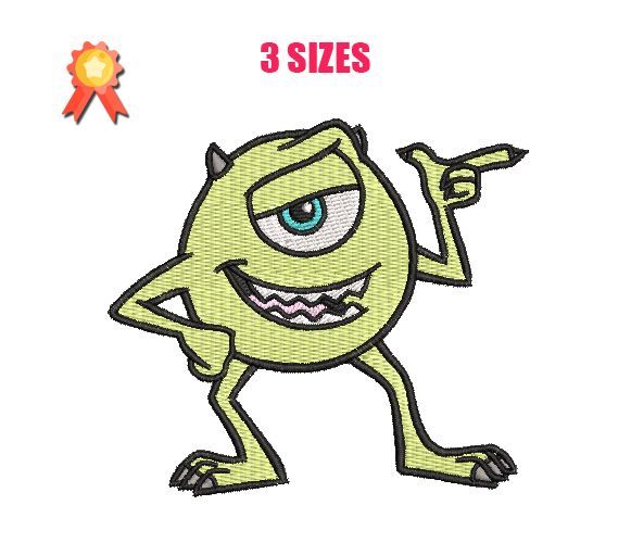 Mike Wazowski Machine Embroidery Design