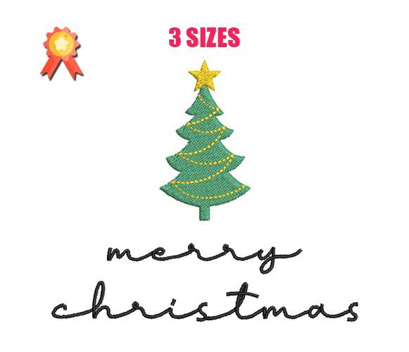 Merry Christmas Machine Embroidery Design