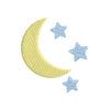 Moon With Stars Machine Embroidery Design