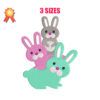 Easter Bunnies Machine Embroidery Design