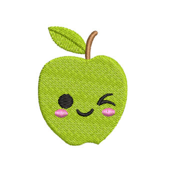 Cute Apple Machine Embroidery Design