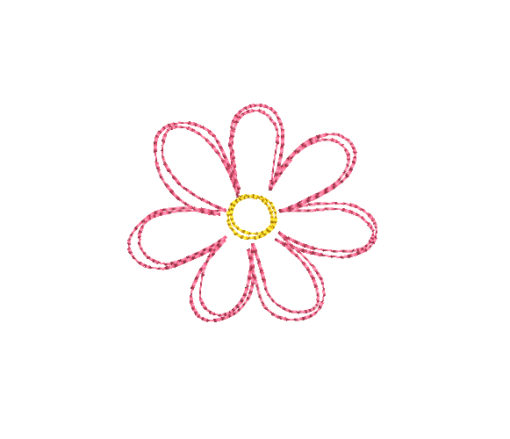 Cute Flower Machine Embroidery Design