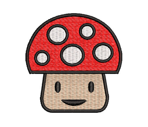 Cute Mushroom Machine Embroidery Design