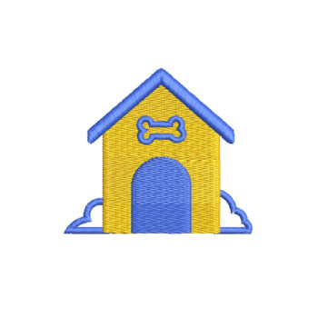 Dog House Machine Embroidery Design