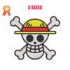 One Piece Skull Machine Embroidery Design