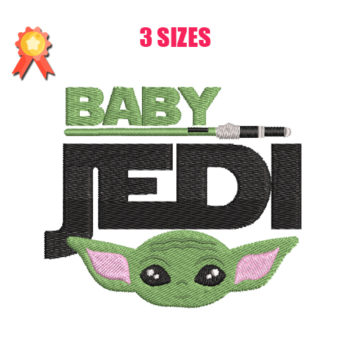 Baby Jedi Machine Embroidery Design