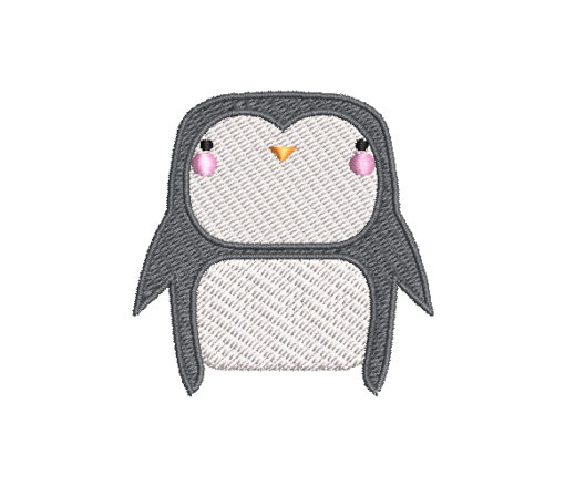 Cute Penguin Machine Embroidery Design