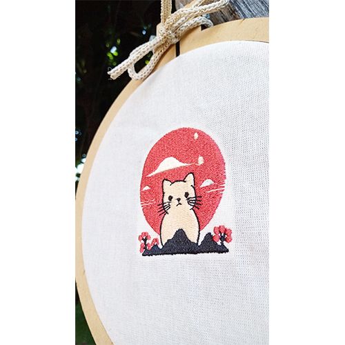 cat embroidery design