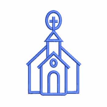 Church Machine Embroidery Design