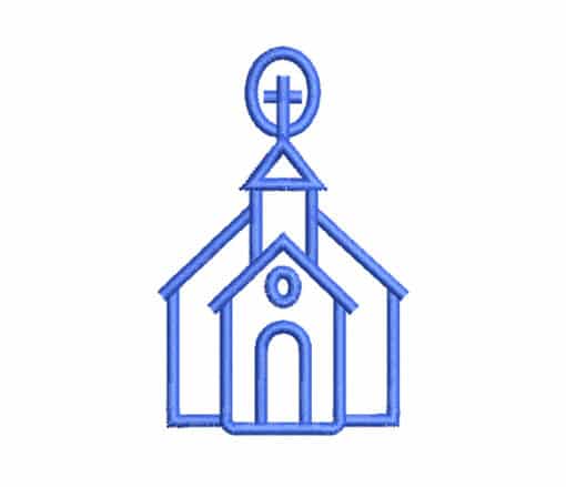 Church Machine Embroidery Design