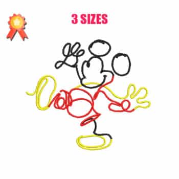 Mickey Mouse Silhouette Machine Embroidery Design