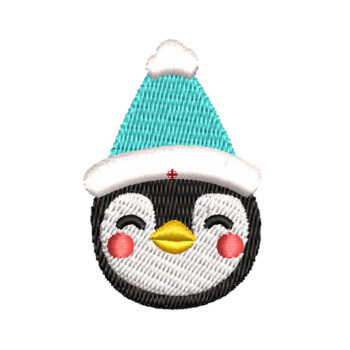 Mini Christmas Penguin Machine Embroidery Design