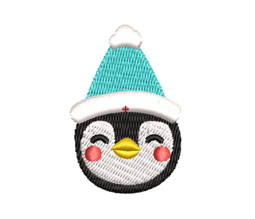 Mini Christmas Penguin Machine Embroidery Design