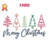 Merry Christmas 8 Machine Embroidery Design