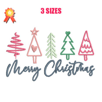 Merry Christmas 8 Machine Embroidery Design