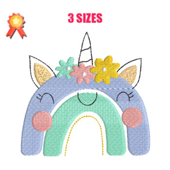 Cute Unicorn Machine Embroidery Design