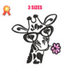 Giraffe With Flower 2 Machine Embroidery Design