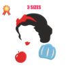 Snow White Machine Embroidery Design