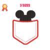 Mickey Mouse Pocket Machine Embroidery Design