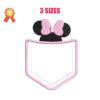 Minnie Mouse Pocket Machine Embroidery Design