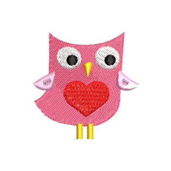 The owl of love Machine Embroidery Design