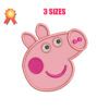 Peppa Pig Head Applique 2 Machine Embroidery Design