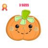 Pumpkin Applique Machine Embroidery Design