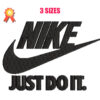 Nike Just Do It Machine Embroidery Design