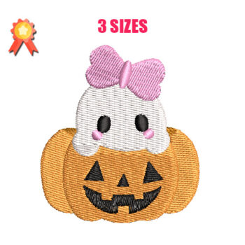 Cute Ghost Machine Embroidery Design